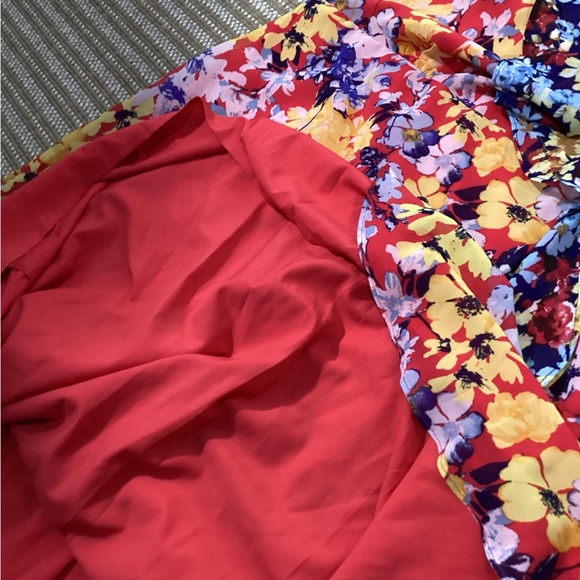 NWT Lulu's Multicolor Asymmetrical Floral Dress XL - Picture 4 of 8